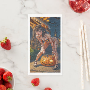 Halloween Monster Jack-o-Lantern & Vleermuis Vixen Servet