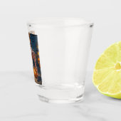 Halloween Monster Jack-o-Lantern & Vleermuis Vixen Shot Glas (Rechts)