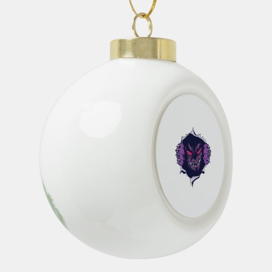 Halloween monster keramische bal ornament (Links)