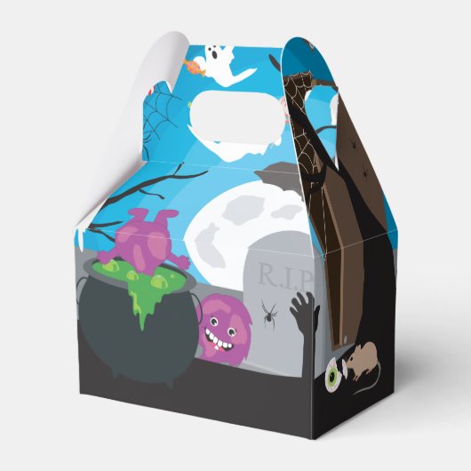 Halloween Monster Kinder Halloween Party Bedankdoosjes (Achterkant)