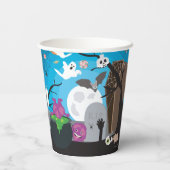 Halloween Monster Kinder Halloween Party Papieren Bekers (Achterkant)