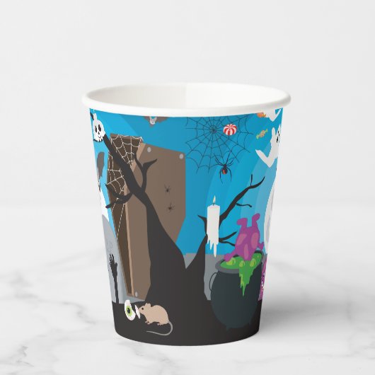 Halloween Monster Kinder Halloween Party Papieren Bekers (Links)