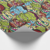 Halloween Monster Mash Cadeaupapier (Hoek)