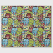 Halloween Monster Mash Cadeaupapier (Vlak)