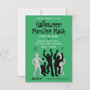 Halloween Monster Mash Dance Party Kaart