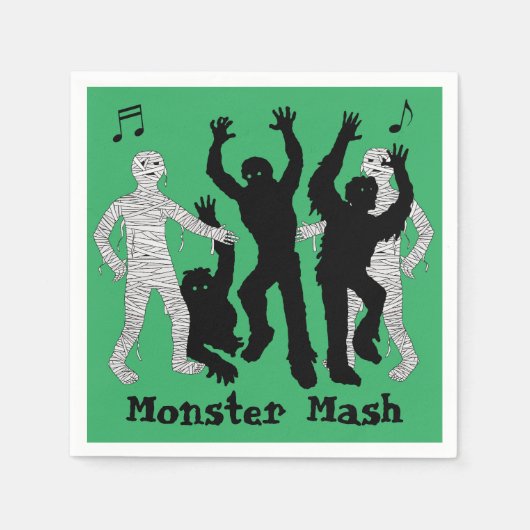 Halloween Monster Mash Dance Party Servet (Voorkant)