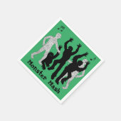 Halloween Monster Mash Dance Party Servet (Hoek)