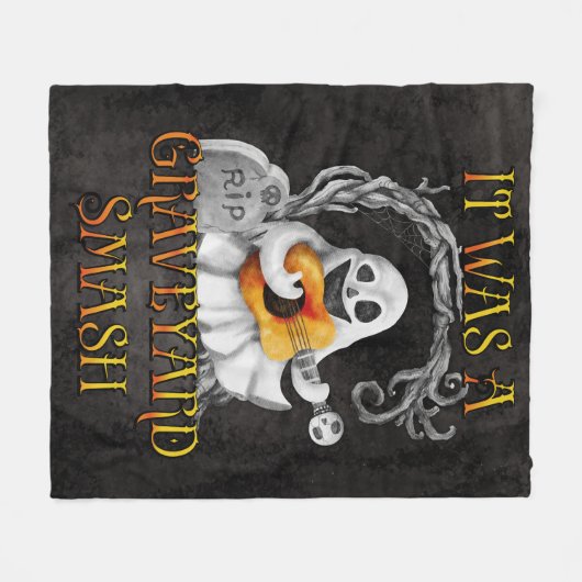Halloween Monster Mash Ghost Graveyard Smash Fleece Deken (Voorkant (Horizontaal))