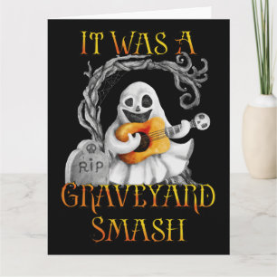 Halloween Monster Mash Ghost Graveyard Smash Kaart