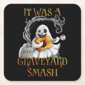 Halloween Monster Mash Ghost Graveyard Smash Kartonnen Onderzetters (Voorkant)