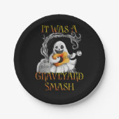 Halloween Monster Mash Ghost Graveyard Smash Papieren Bordje (Voorkant)