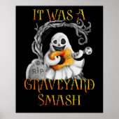 Halloween Monster Mash Ghost Graveyard Smash Poster (Voorkant)