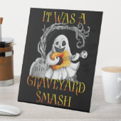 Halloween Monster Mash Ghost Graveyard Smash Reclamebord Met Voetstuk (Insitu)
