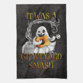 Halloween Monster Mash Ghost Graveyard Smash Theedoek (Verticaal)