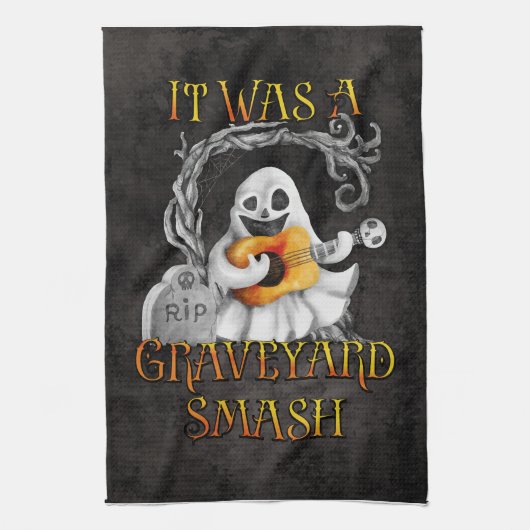 Halloween Monster Mash Ghost Graveyard Smash Theedoek (Verticaal)