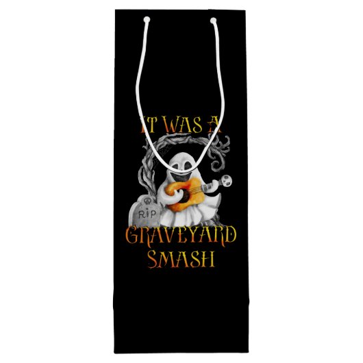Halloween Monster Mash Ghost Graveyard Smash Wijn Cadeautas (Achterkant)