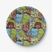 Halloween Monster Mash Papieren Bordje (Voorkant)
