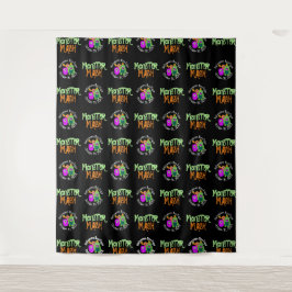 Halloween Monster Mash  Step and Repeat Achtergron Wandkleed