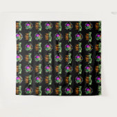 Halloween Monster Mash Step and Repeat Achtergrond Wandkleed (Voorkant (horizontaal))