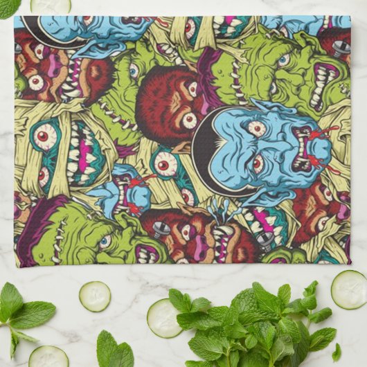 Halloween Monster Mash Theedoek (Gevouwen)