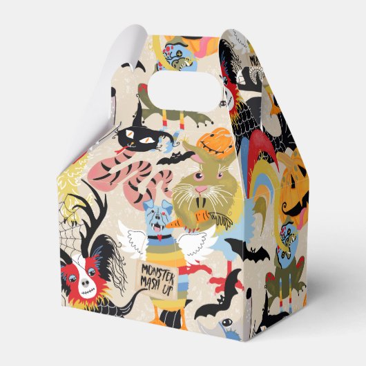 Halloween Monster Mash Up Favor Box Bedankdoosjes (Achterkant)