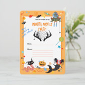 Halloween Monster Mash Up Party Uitnodigingen (Staand voorkant)