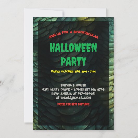  Halloween Monster Mouth Kaart (Achterkant)