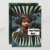  Halloween Monster Mouth Kaart (Voorkant / Achterkant)