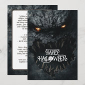 Halloween Monster Mouth Mayhem Kaart (Voorkant / Achterkant)