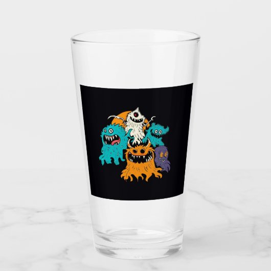 Halloween/Monster/Oktober/Herfst Glas (Voorkant)