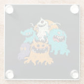 Halloween/Monster/Oktober/Herfst Glazen Onderzetter (Achterkant)