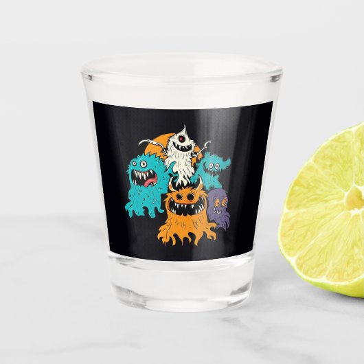 Halloween/Monster/Oktober/Herfst Shot Glas (Voorkant)