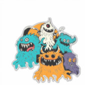 Halloween/Monster/Oktober/Herfst  Sticker (Voorkant)