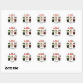 Halloween Monster Party Ronde Sticker (Vel)
