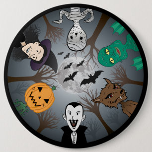 Halloween Monster Ronde Button 6,0 Cm