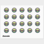Halloween-monster Ronde Sticker (Vel)