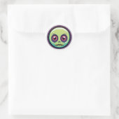 Halloween-monster Ronde Sticker (Tas)