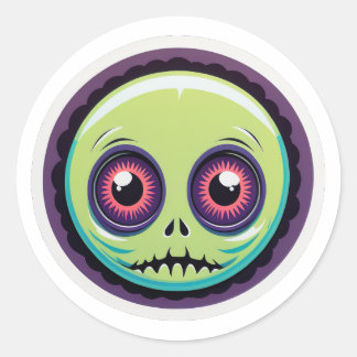 Halloween-monster Ronde Sticker