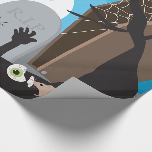 Halloween Monster Scene Cadeaupapier (Hoek)