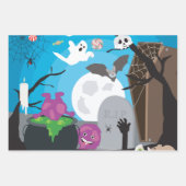 Halloween Monster Scene Inpakpapier Vel (Voorkant 3)