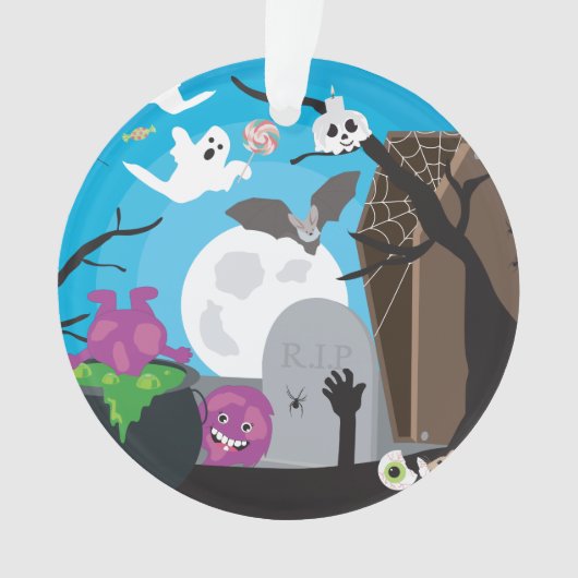 Halloween Monster Scene Ornament (voorkant)