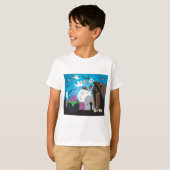 Halloween Monster Scene T-shirt (Voorkant volledig)