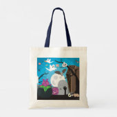 Halloween Monster Scene Tote Bag (Achterkant)
