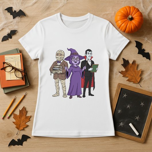 Halloween Monster Teacher Squad Docenten Personeel T-shirt