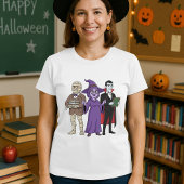 Halloween Monster Teacher Squad Docenten Personeel T-shirt