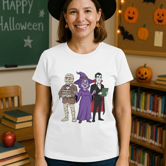 Halloween Monster Teacher Squad Docenten Personeel T-shirt