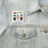 Halloween Monster Trick or treat Naamplaatje (In situ)