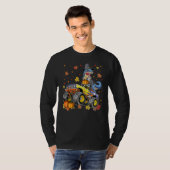Halloween Monster Truck Dinosaur Thanksgiving Turk T-shirt (Voorkant volledig)
