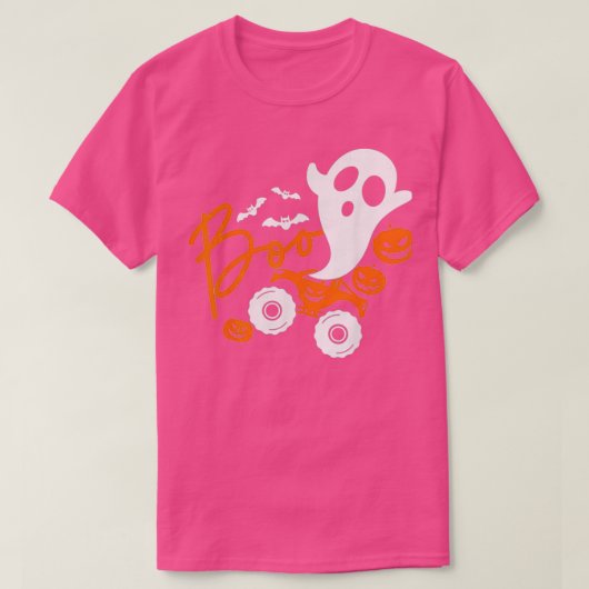 Halloween Monster Truck Ghost Pumpkin T-shirt (Design voorkant)