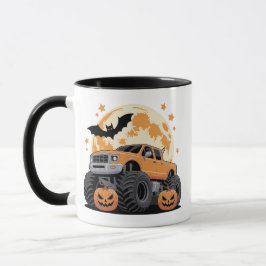 Halloween Monster Truck Jack-o'-Lanterns and Bat Mok